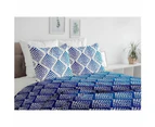 Home Linge Passion | Duvet Cover - 3 Pieces | 100% Cotton - 57 Thread Count | 2 People - 220x240 cm | FIBULA BLUE