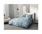 Home Linge Passion 3 Piece Bedding Set 220 x 240 cm 100% Cotton 57 Thread Count, Blue