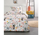 TODAY Happy 4.1 Duvet Cover Bedding Set (140 x 200 cm) + 2 Pillowcases (63 x 63 cm) - 1 Person, White