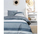 TODAY Double Duvet Cover 240 x 200 cm – 100% Cotton – Blue and White