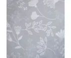 TODAY Crazy Double Duvet Cover Set with Floral Motif - Grey/White - 220 x 240 cm