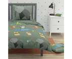 Home Linge Passion 100% Cotton Childrens Duvet Cover Set 140 x 200 cm Green