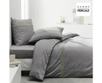 TODAY Prestige Double Bed Linen 240 x 260 cm 100% Percale Macrame Finish Steel