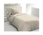 LOVELY HOME Duvet Cover Set 140 x 200 cm 100% Cotton Cream Beige