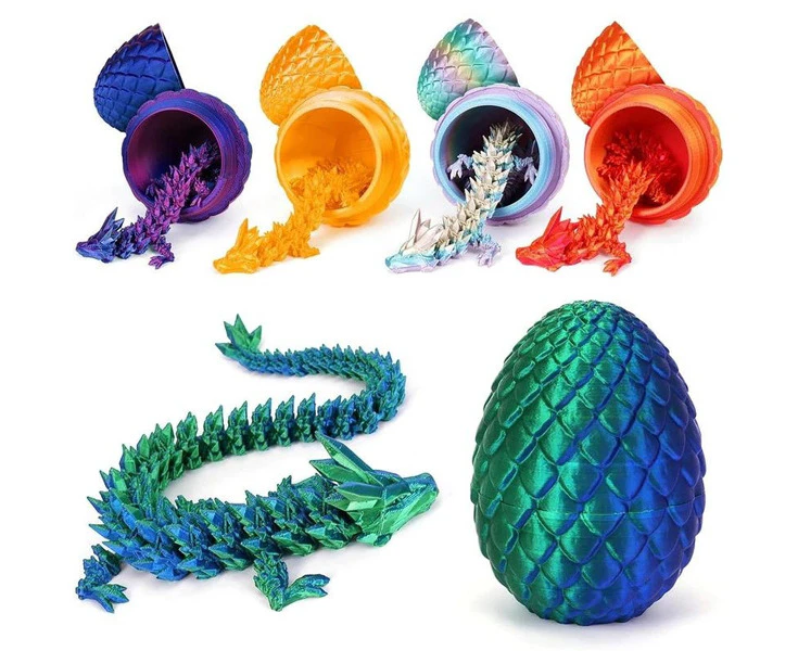 3D Printed Dragon Eggs Toys Novelty Home Desktop Decoration Kids Toy Children Battle Toys