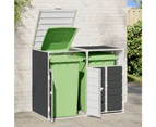 vidaXL Wheelie Bin Storage for Double Bins Anthracite 144x81x113 cm Steel