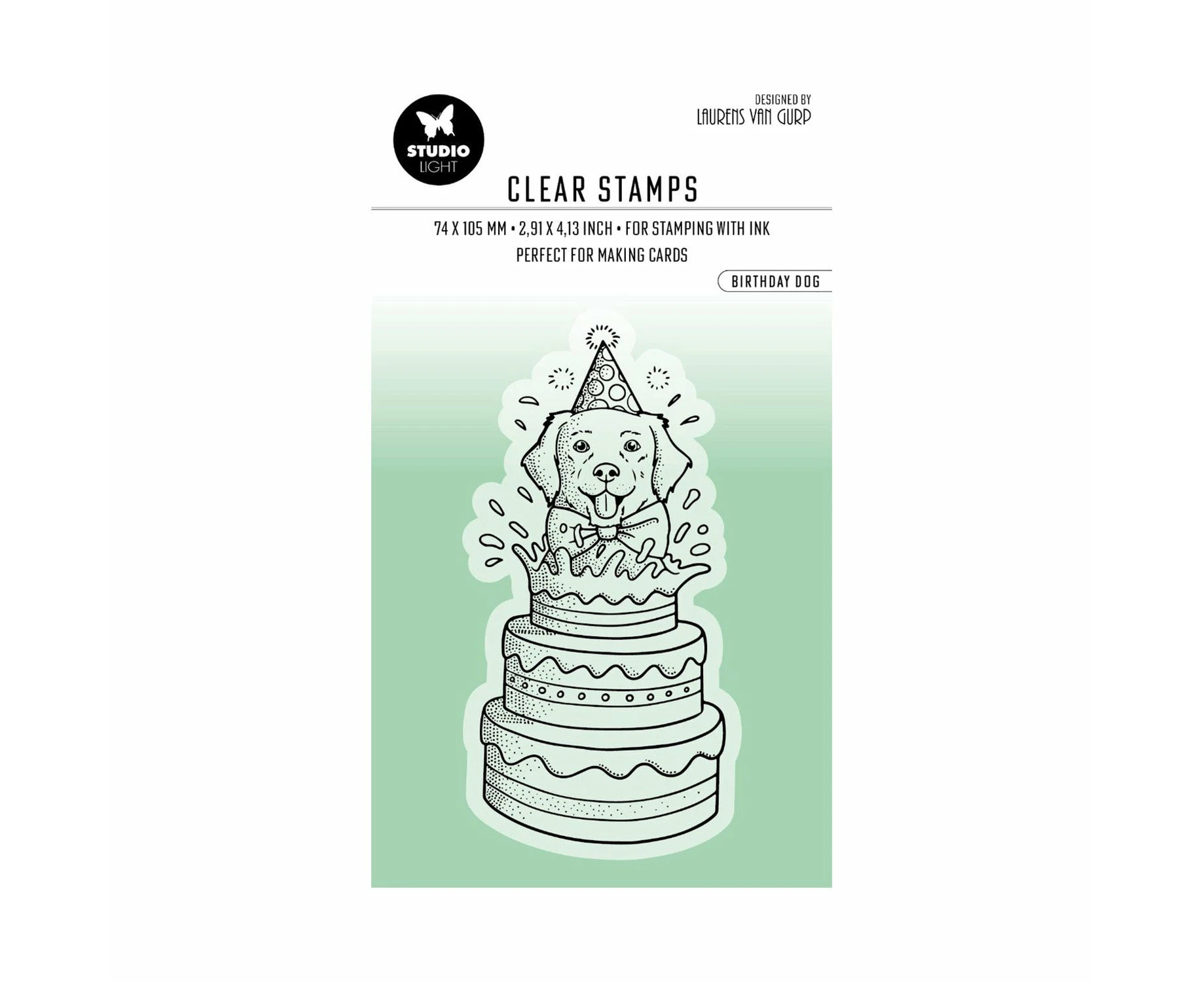 Studio Light Clear Stamp By Laurens Van Gurp Nr. 410, Birthday Dog