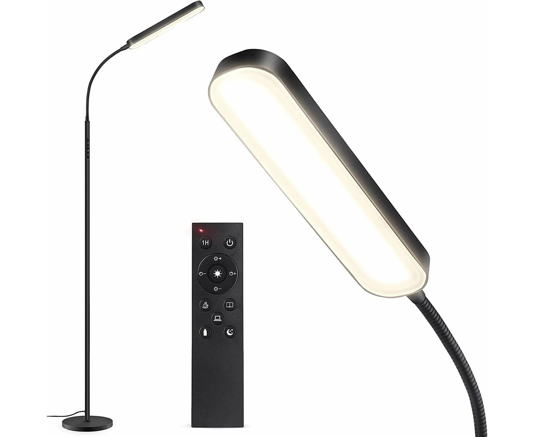 LED Floor Reading Standing Lamp Light 4 Color Temperature Remote Control