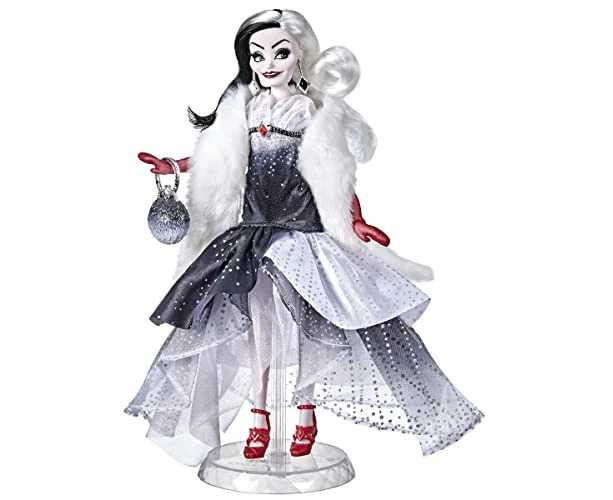 Disney Villains Style Series Cruella De Vil, Contemporary Style Fashion Doll, Collectible Toy for Girls 6 Years and Up - Toy for Kids -