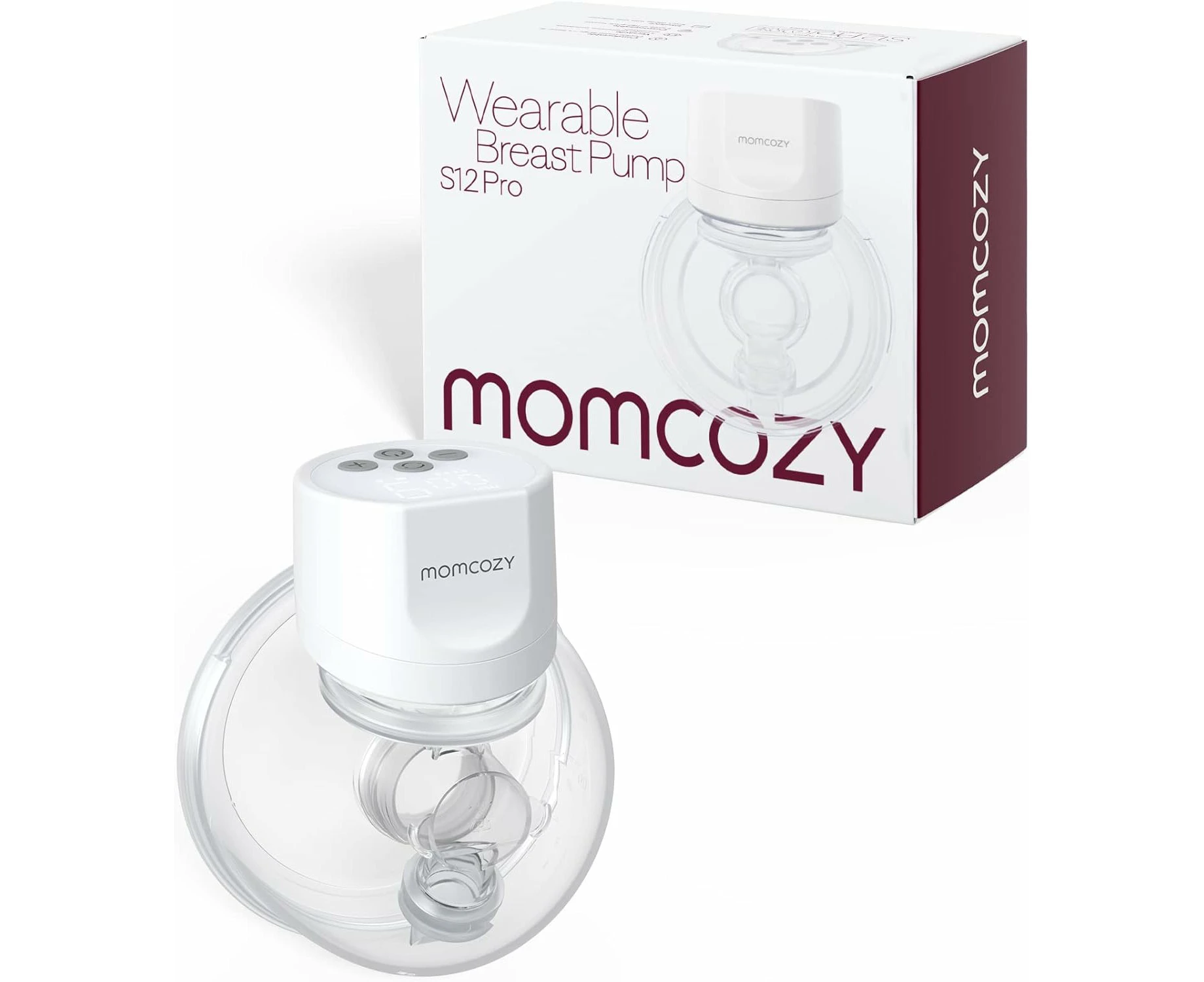 Hands-Free Breast Pump S12 Pro Wearable, Wireless Pump, 3 Modes & 9 Levels Electric Pump Portable, 24mm White