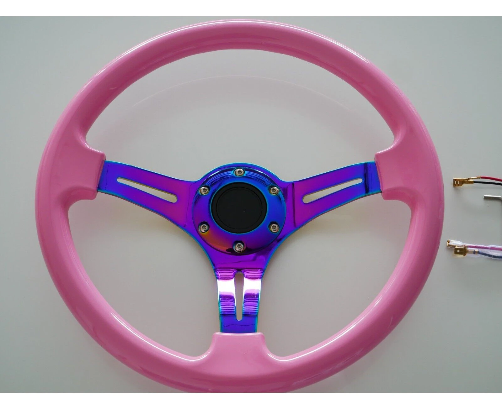 PINK JDM Steering Wheel with Neochrome Center - MYPROJECT