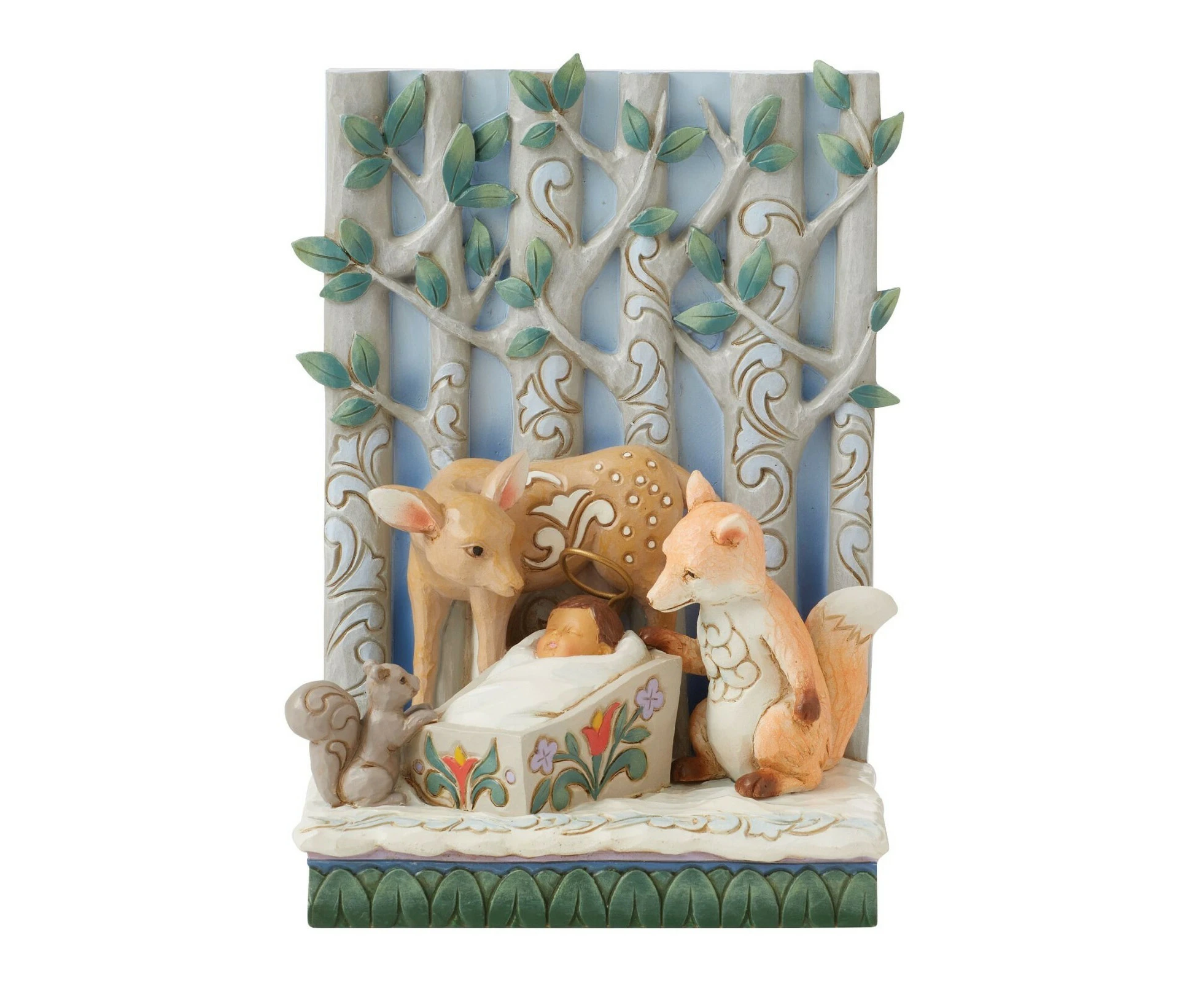 Jim Shore Heartwood Creek Baby Jesus With Animals Figurine