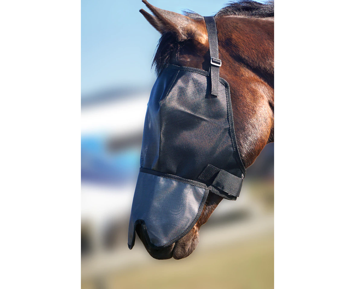 Flyveils By Design 100% Blockout Shaped Nose Cover Flyveil Pony