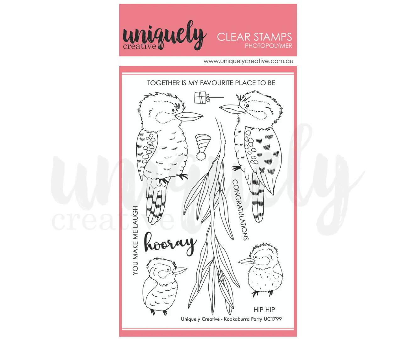 Uniquely Creative Kookaburra Party Stamp