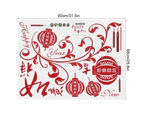 Adhesive Chinese New Year Wall Stickers Bedroom Living Room Wall Decal Home Decoration (SK6027)