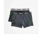 XBox Boys Trunks 2 Pack - Steel/Black