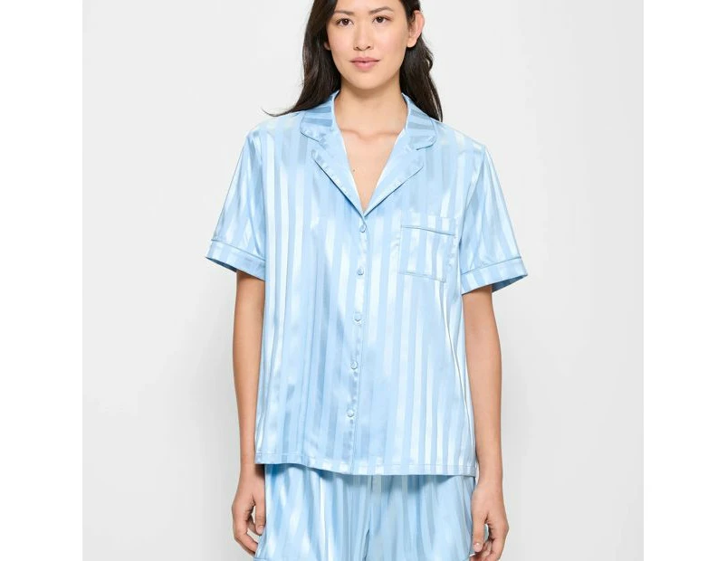 Target Stripe Satin Short Pyjama Set