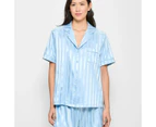 Target Stripe Satin Short Pyjama Set