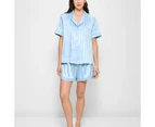 Target Stripe Satin Short Pyjama Set