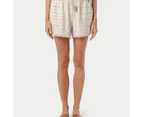 Linen Blend Beach Shorts - Piping Hot