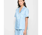 Target Stripe Satin Short Pyjama Set