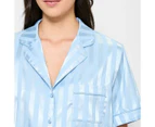 Target Stripe Satin Short Pyjama Set