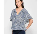 Target Frill Sleeve Peasant Top