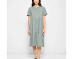 Target Australian Cotton Tiered Jersey Midi Dress