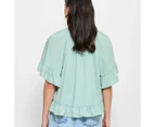 Target Frill Sleeve Peasant Top