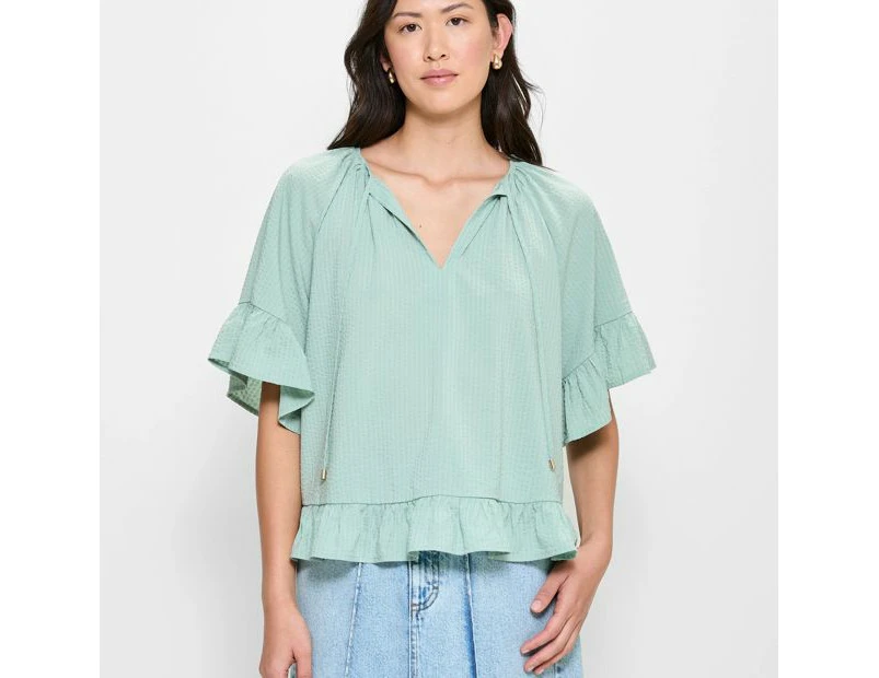 Target Frill Sleeve Peasant Top