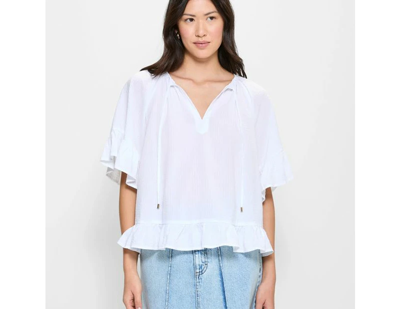 Target Frill Sleeve Peasant Top