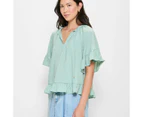 Target Frill Sleeve Peasant Top