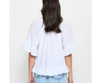 Target Frill Sleeve Peasant Top