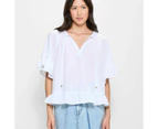 Target Frill Sleeve Peasant Top