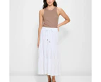 Target Linen Blend Tiered Maxi Skirt