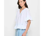 Target Frill Sleeve Peasant Top