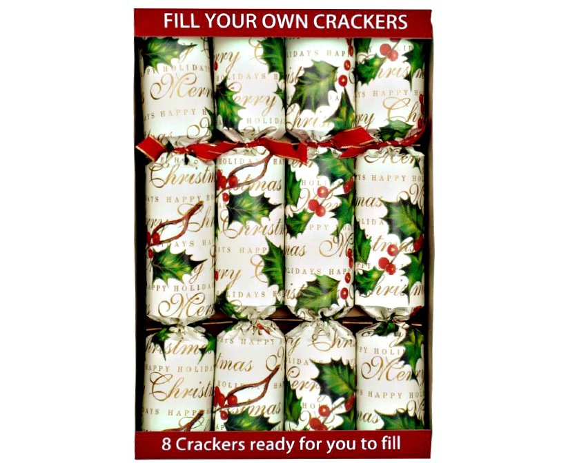 Fill your Own Christmas Crackers Bows and Berries 8pk