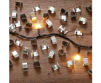 50PCS LED Fairy Light Stainless Steel Gutter Hook Clip Outdoor Light Hooks Party