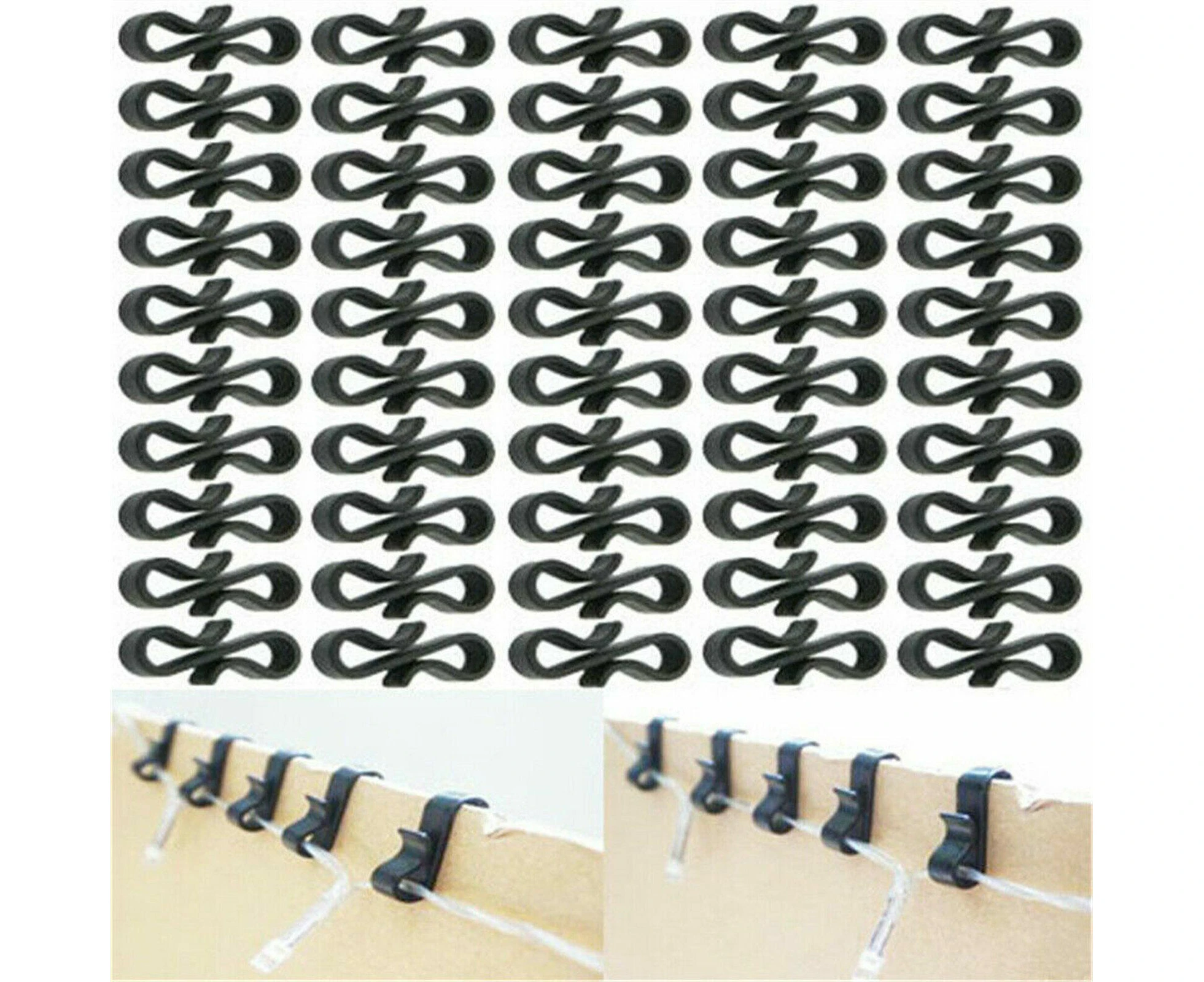 50pcs Led Fairy Lights Gutter Hooks Heavy Duty Clips Party Led Fairy Light