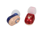 Earbuds Hearing Aids Rechargeable Noise Cancelling Lightweight Digital Hearing Amplifier For Seniors  Blue Red