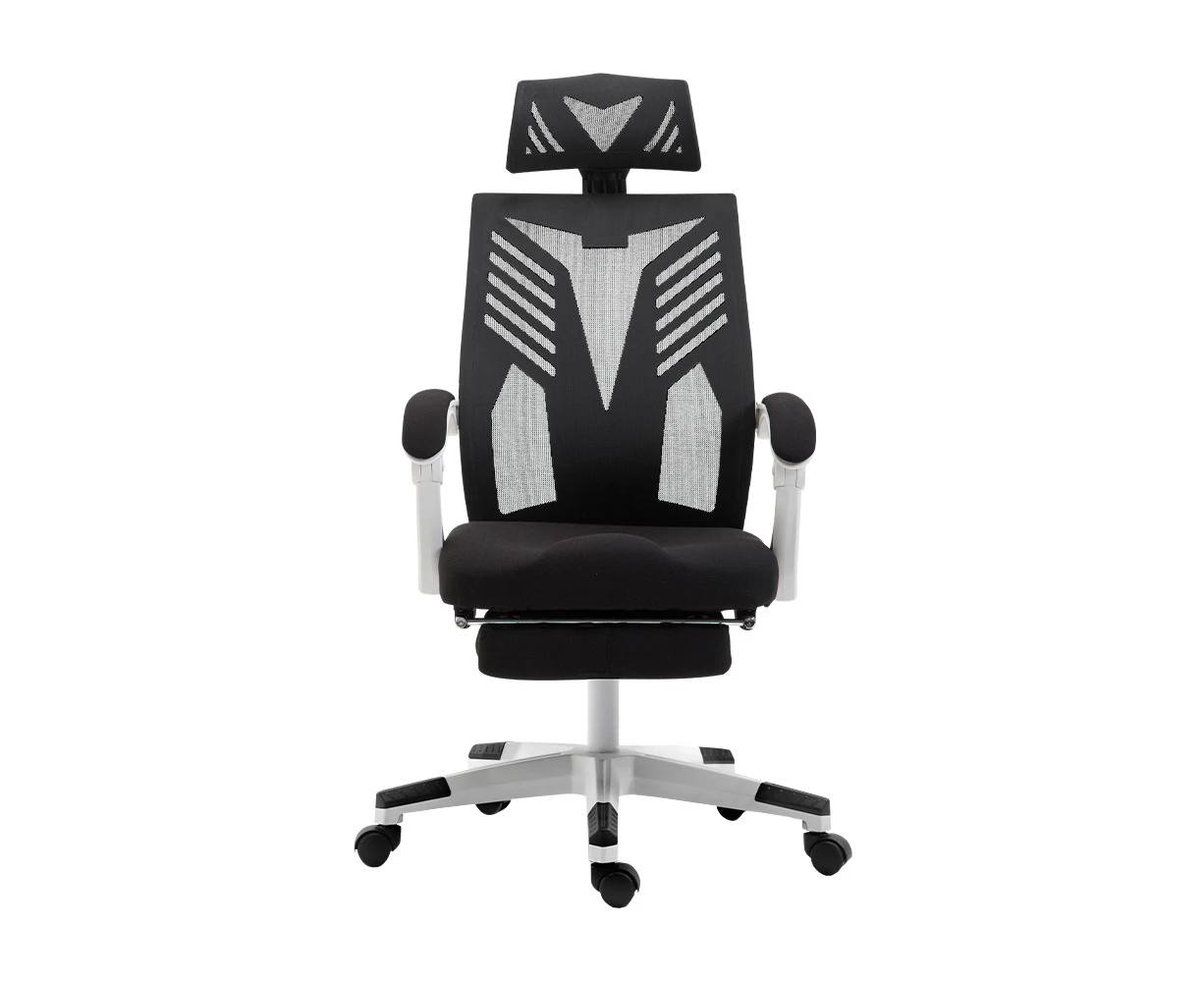 Reclining Mesh Office Chair - Black & White