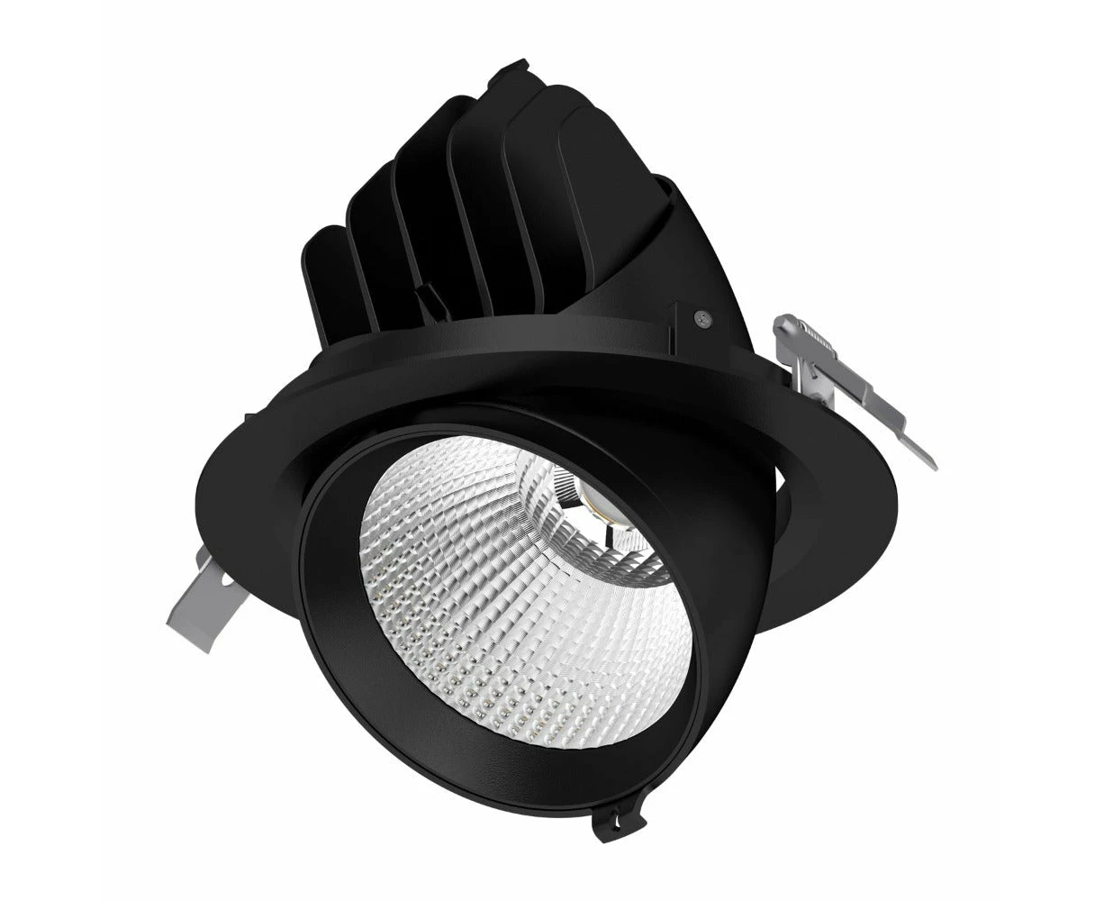 Domus SCOOP-25-TRIO - 25W LED Tri-Colour Dimmable Scoop Adjustable Downlight - Black