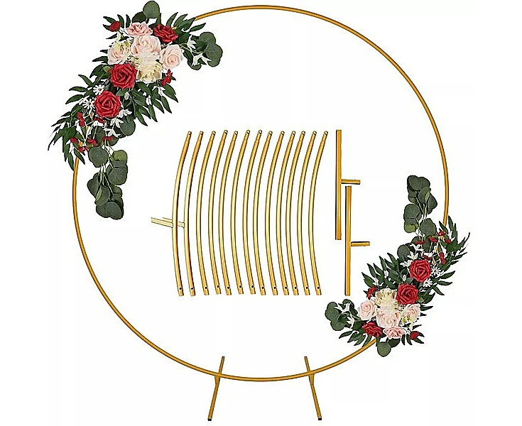 250cm Round Balloon Arch Frame Stand Gold