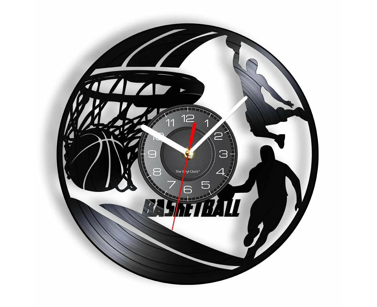 Silhouette Basketball Wall Clock