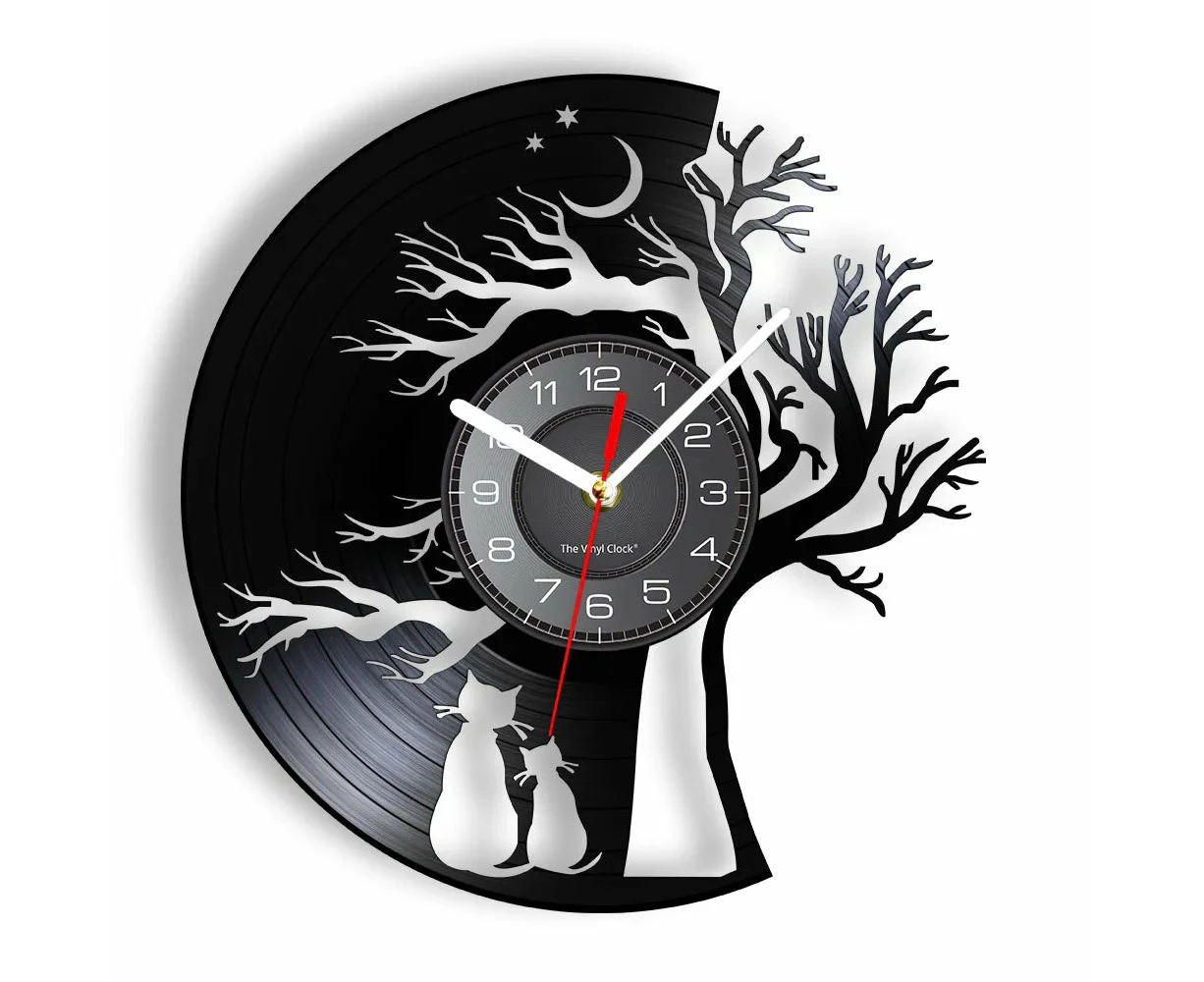 Kitty Love Tree Wall Clock