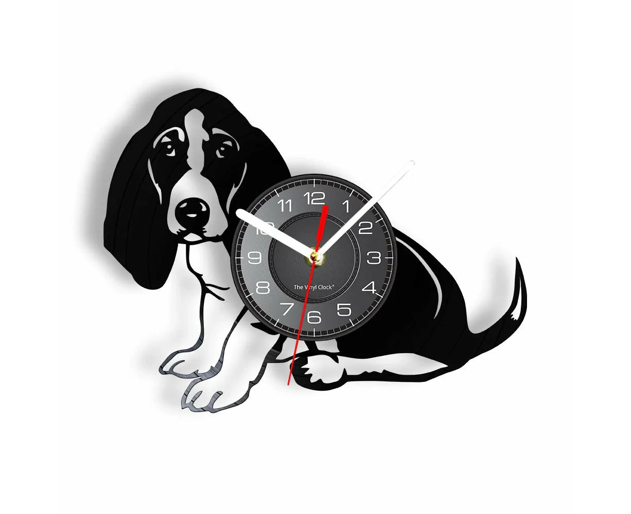 Vintage Basset Hound Wall Clock