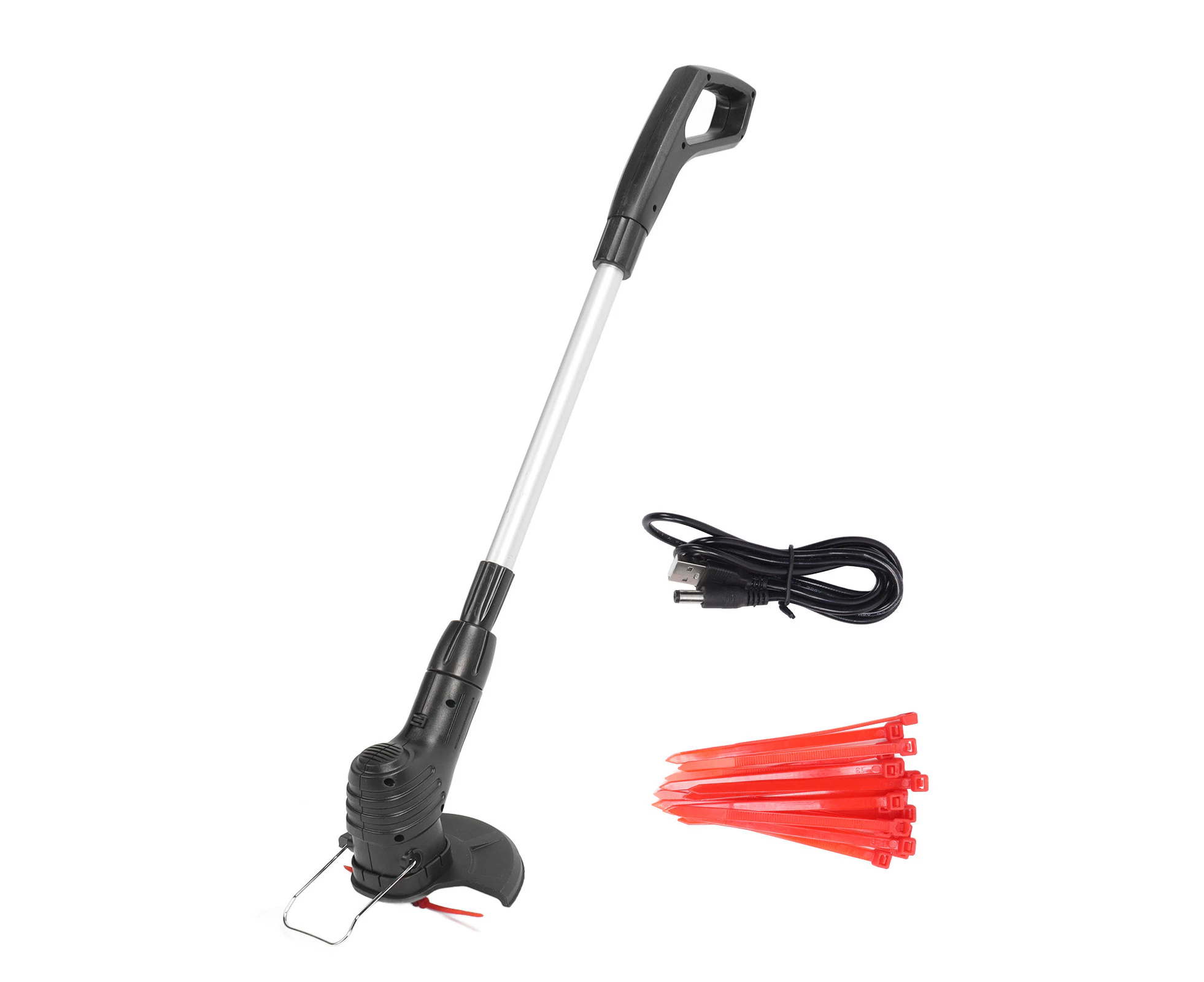 Cordless String Trimmer Edger Weed Trimmer 2000mAh Battery Powered Adjustable Height 13000 Rpm with 20 Ties