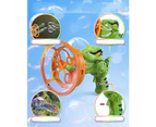 Electric Children Fan Dinosaur Bubble Machine,Fun Big Bubble Wand Outdoor Toys - Green