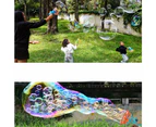 Electric Children Fan Dinosaur Bubble Machine,Fun Big Bubble Wand Outdoor Toys - Green