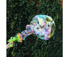 Electric Children Fan Dinosaur Bubble Machine,Fun Big Bubble Wand Outdoor Toys - Green